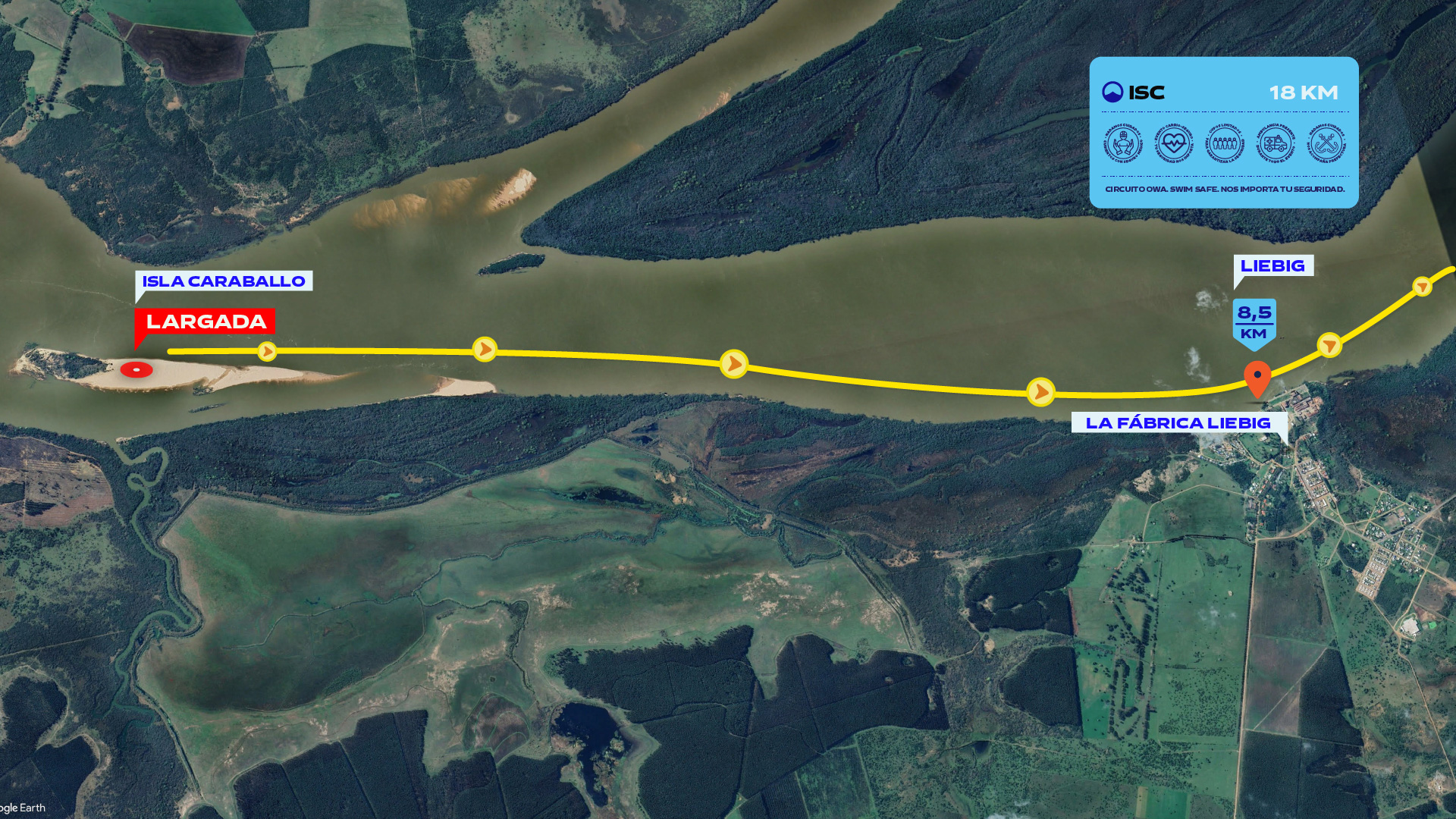 Mapa del primer tramo del recorrido