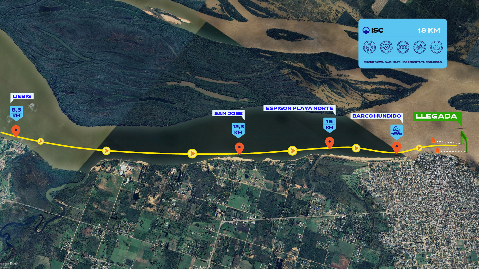 Mapa del segundo tramo del recorrido